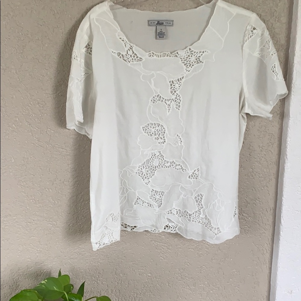 White floral top